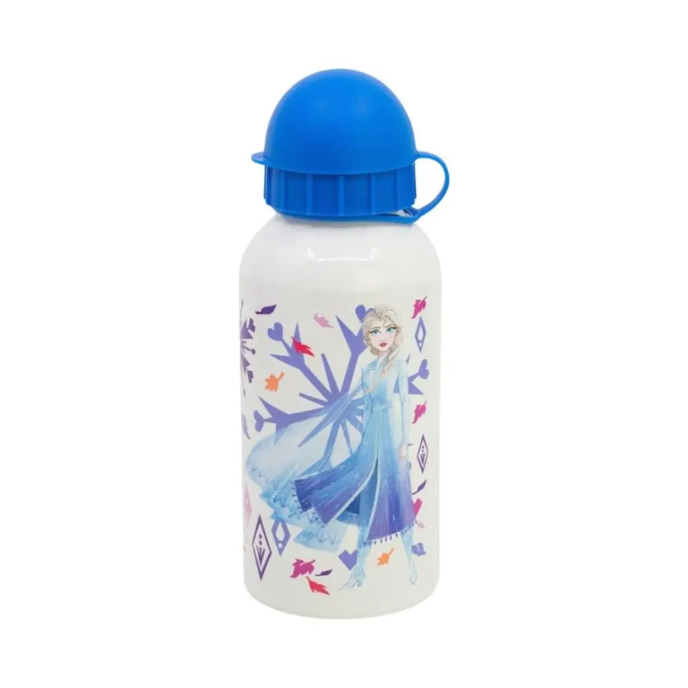 Frozen - Garrafa de Alumínio Branca c/ Ana e Elsa (400 ml)