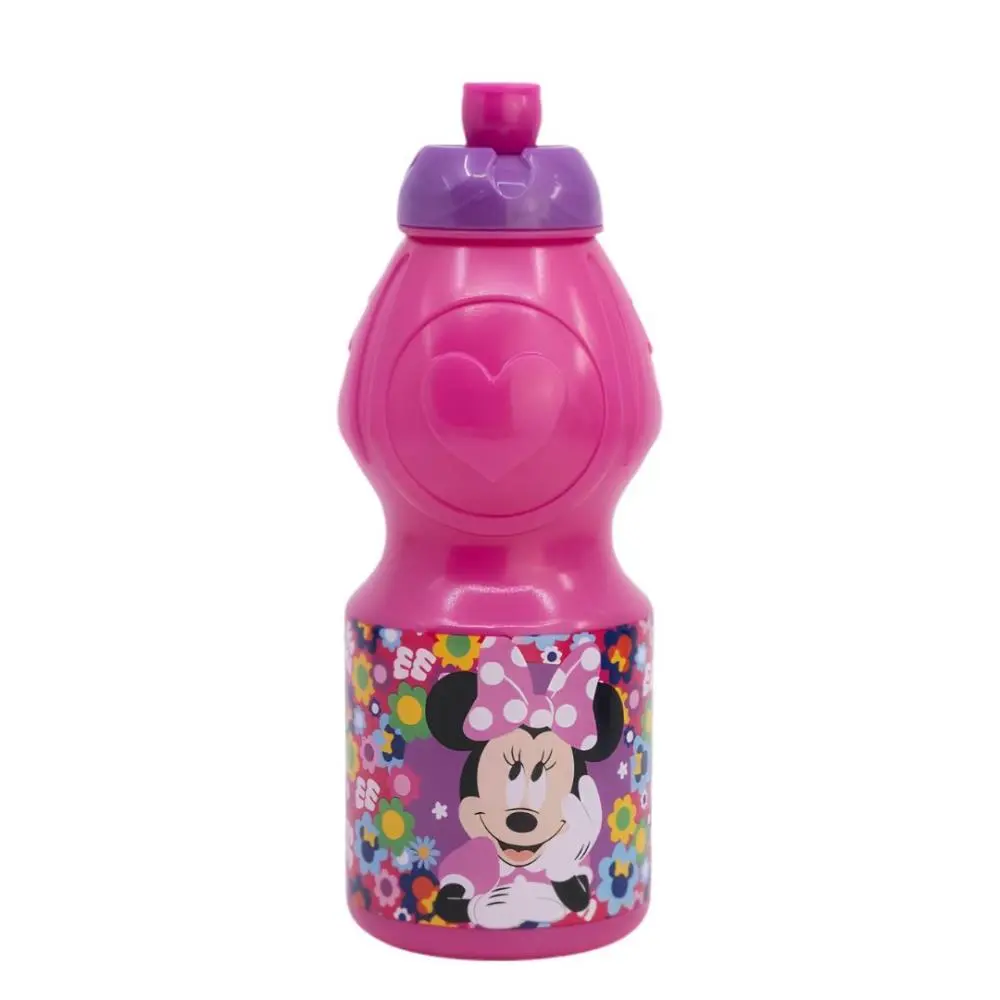 Minnie - Garrafa Sports Rosa c/ Flores (400ml)
