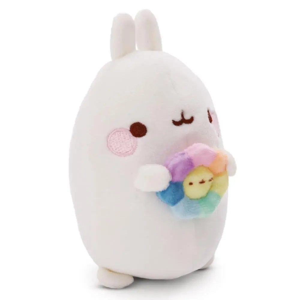 Nici - Molang - Peluche Molang c/ Flôr do Arco-Iris (12 cm)