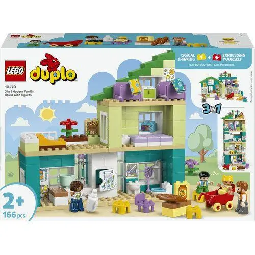 Lego - Duplo - Casa de Família Moderna 3 em 1 com Figuras (166 pcs)