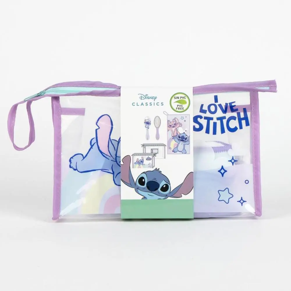 Lilo & Stitch - Necessaire Roxo de ViagemTransparente C/ Accesórios Stitch