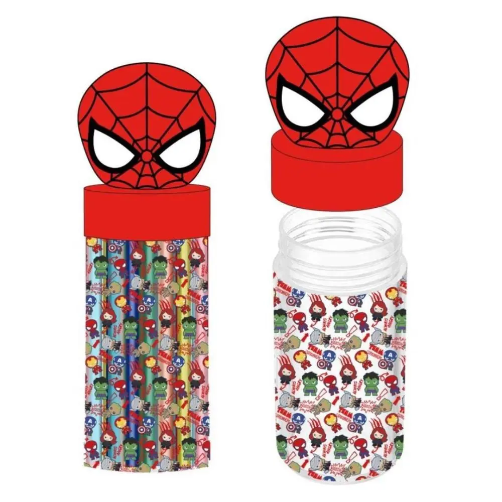 Cerdá - Spiderman - Estojo Copo c/ Tampa 3D c/ Marcadores Coloridos