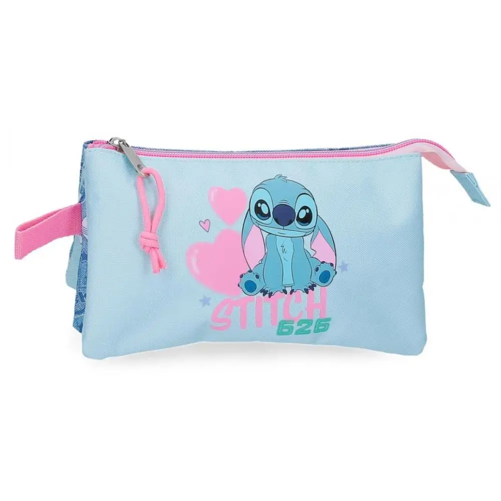 Disney - Stitch - Estojo Triplo Hearts