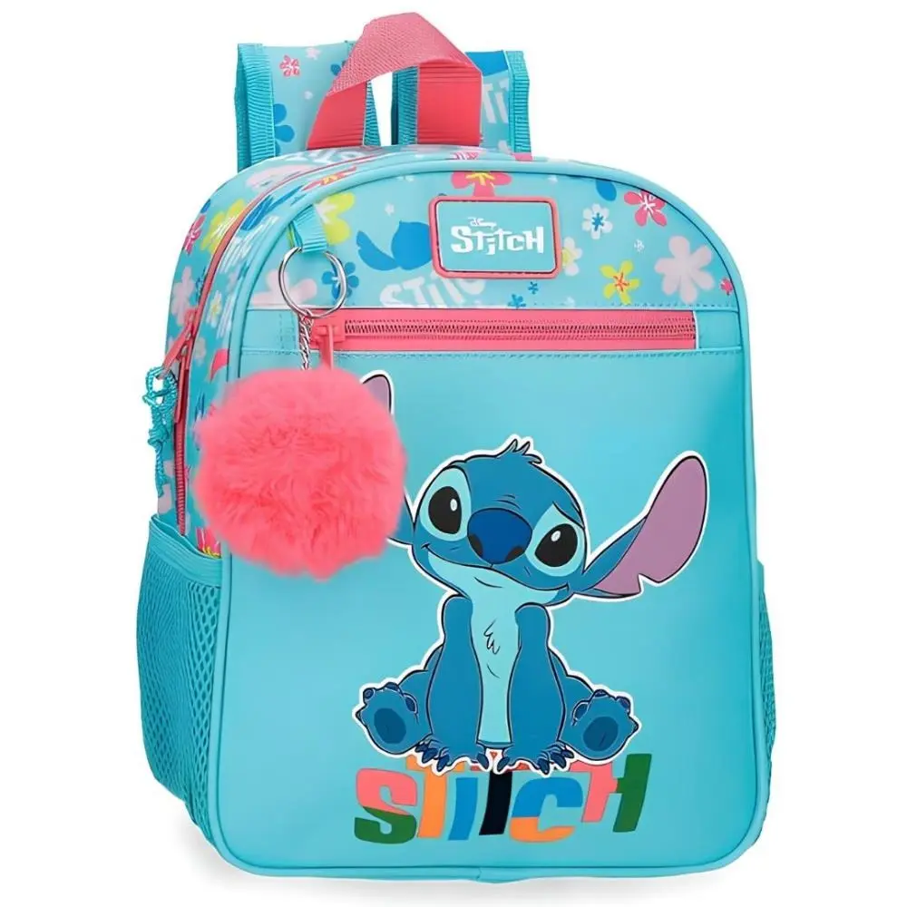Stitch - Mochila Infantil Azul e Rosa ( Aloha ) 28cm