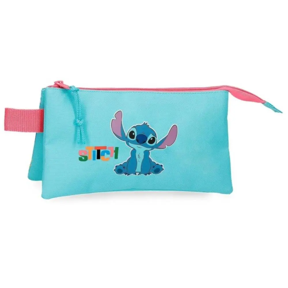Stitch - Estojo Triplo Azul e Rosa ( Aloha )
