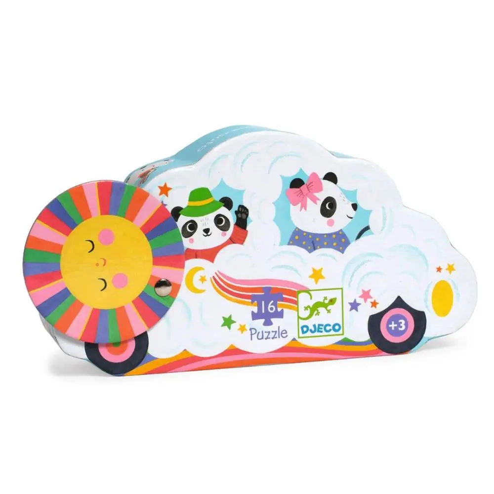 Djeco - Puzzle Silhueta 16 Peças "Carro Nuvem"
