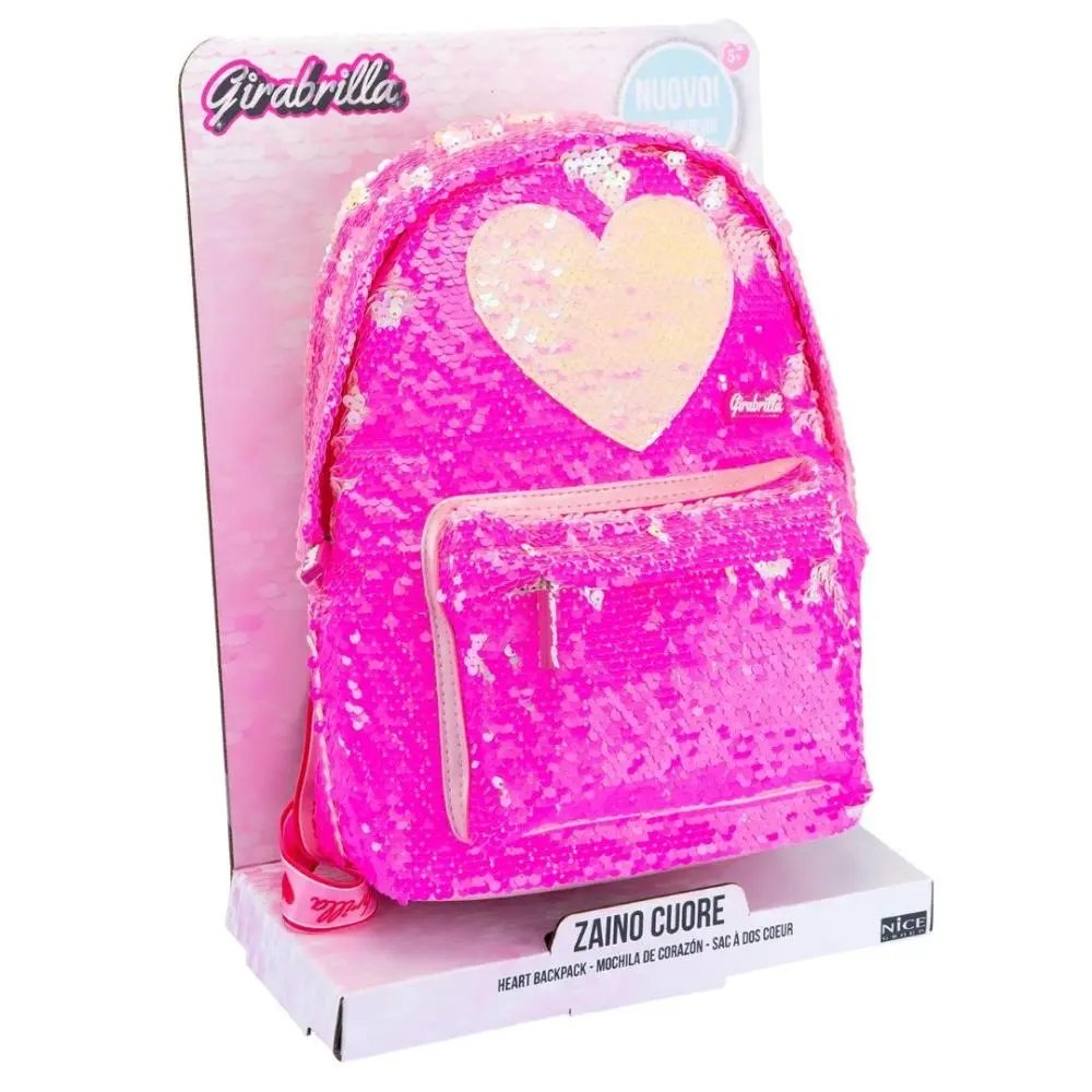 Nice - Girabrilla -Mochila Coração c/ Lantejoulas