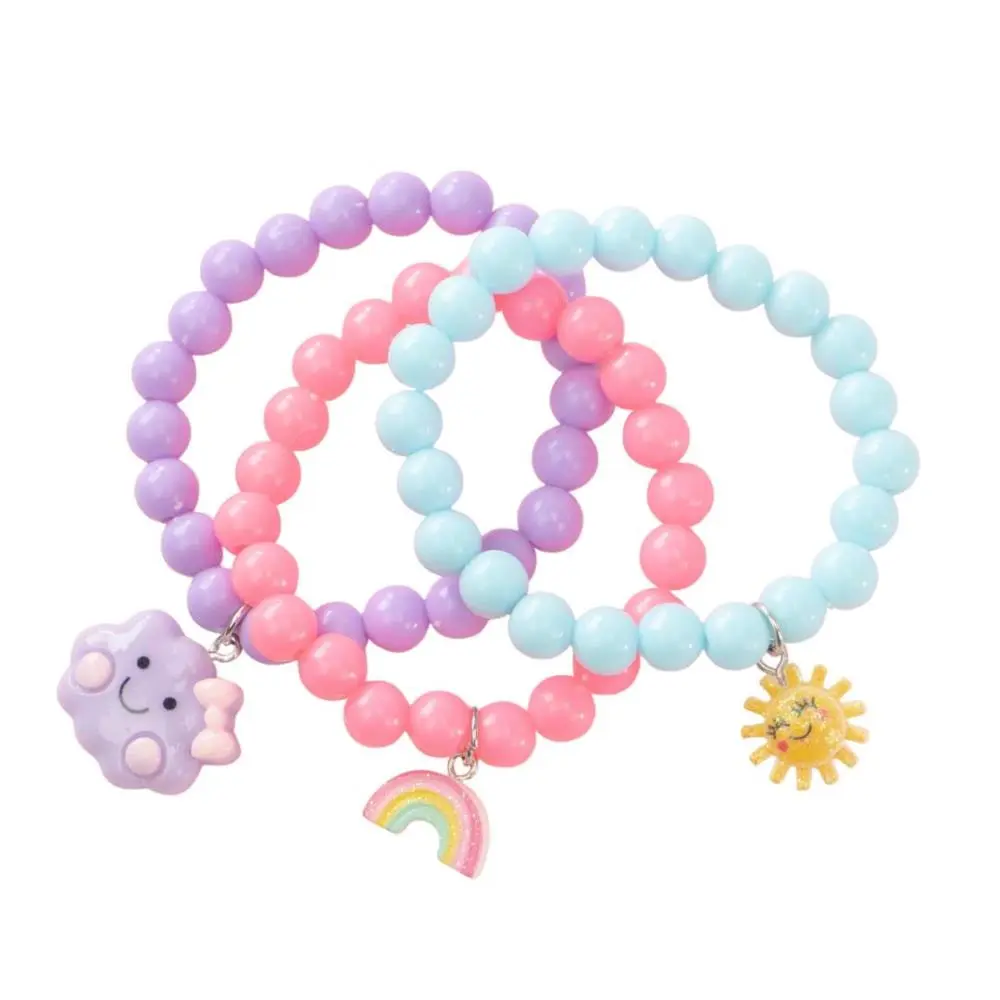 Nice - Pulseiras de Missangas com Núvem, Sol e Arco Íris "Precious"