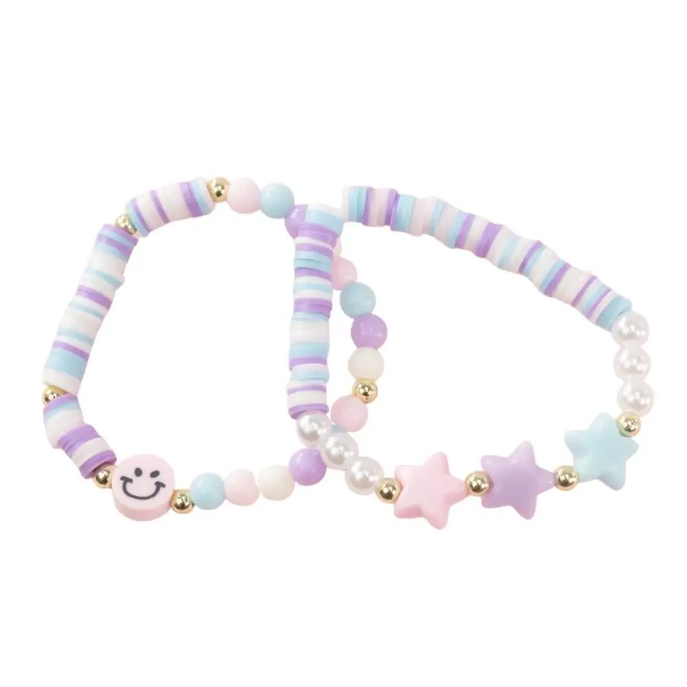 Nice - Pulseiras de Missangas Com Smile e Estrelas "Precious"