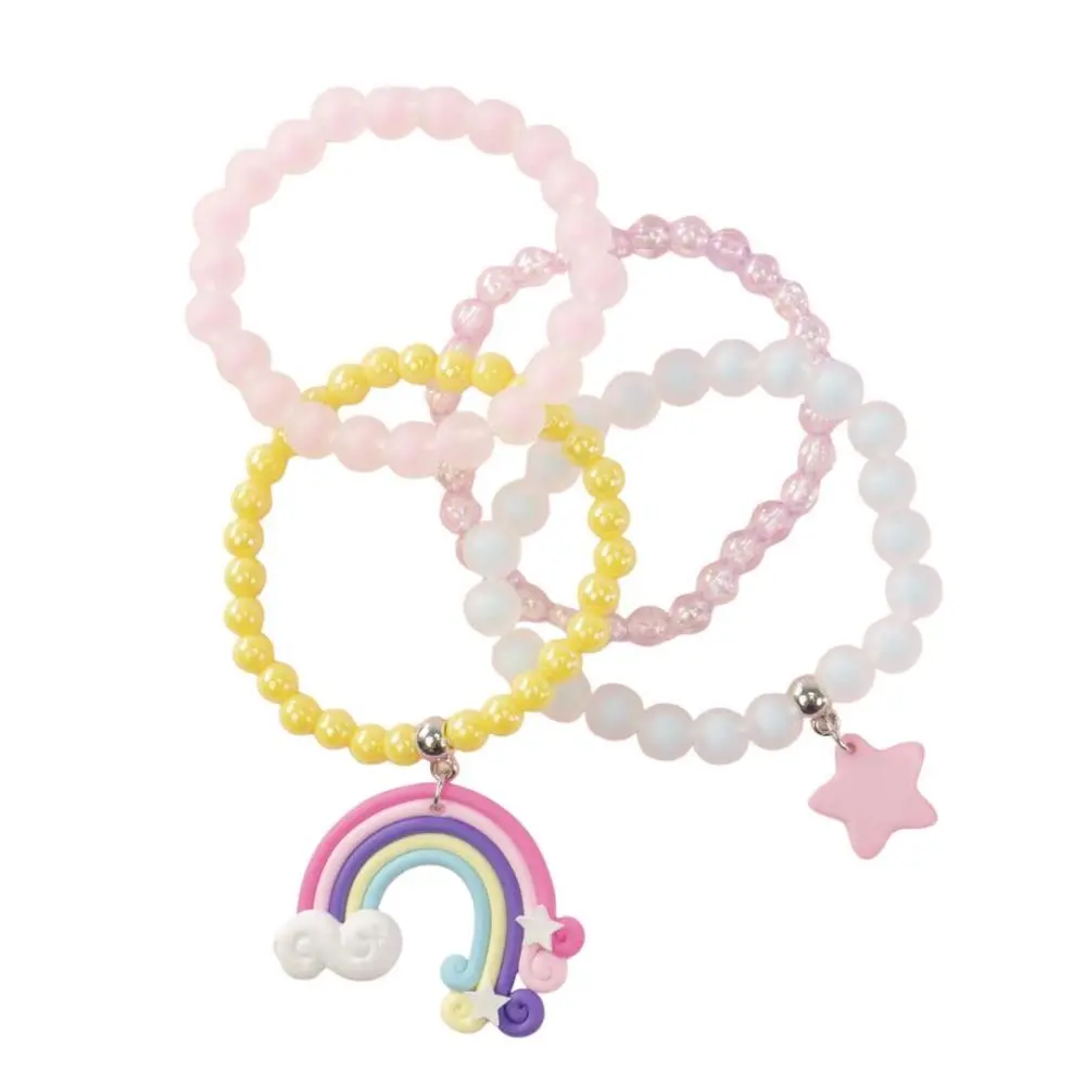 Nice - Pulseiras de Missangas Com Arco Íris e Estrela "Precious"