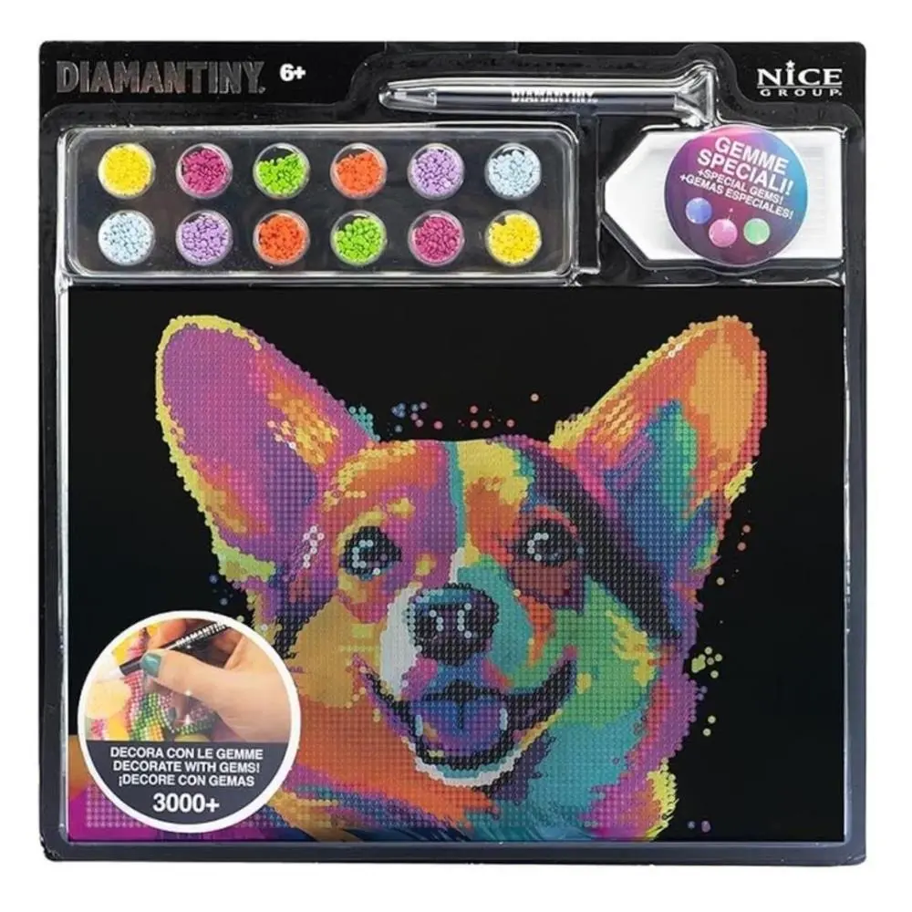 Nice - Diamantiny Level Up - Pintar por Números Cão Corgi
